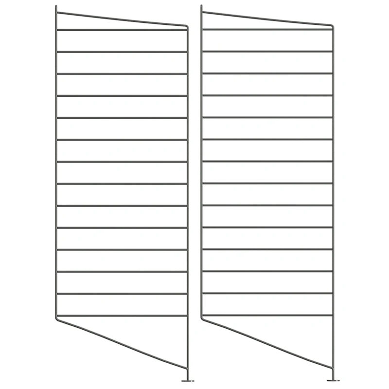 String Gavler Gulv 30x85 cm 2-pk, Mørkegrå