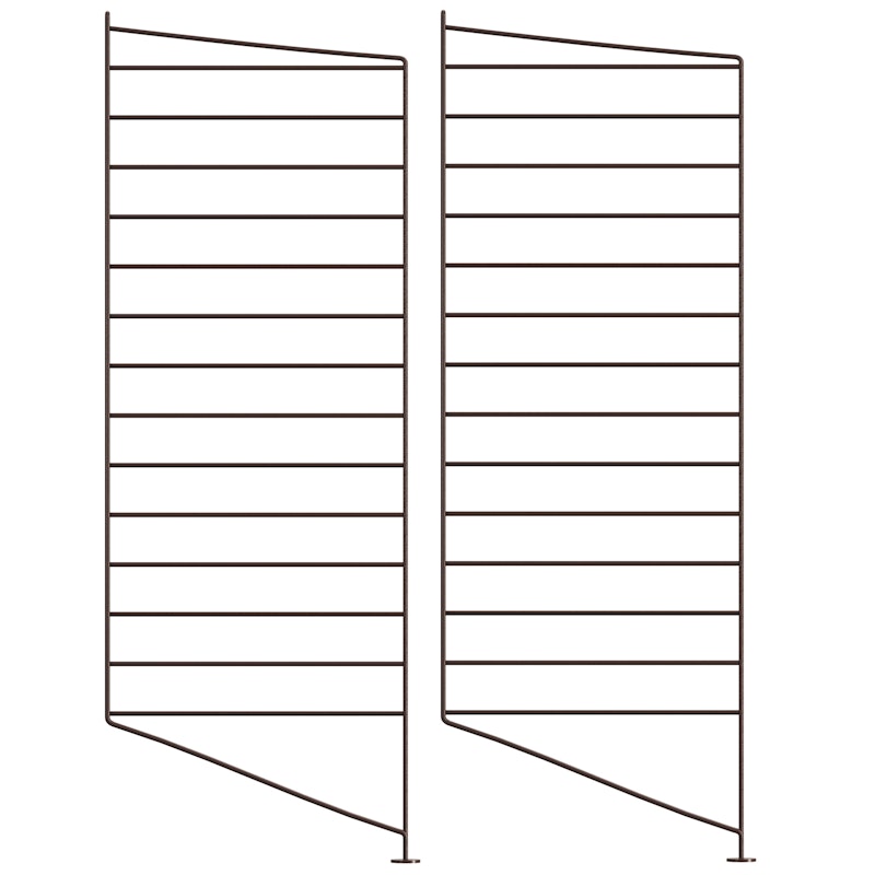 String Gavler Gulv 30x85 cm 2-pk, Mørkebrun