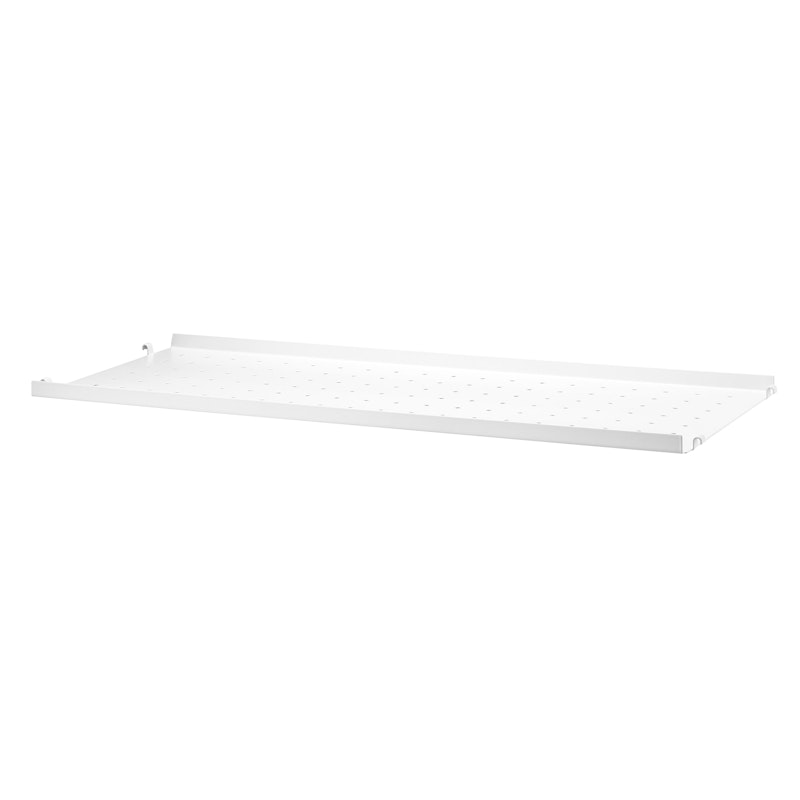 String Hylle med Lav Kant Metall 30x78 cm, Hvit