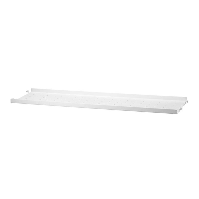 String Hylle med Lav Kant Metall 20x78 cm, Hvit