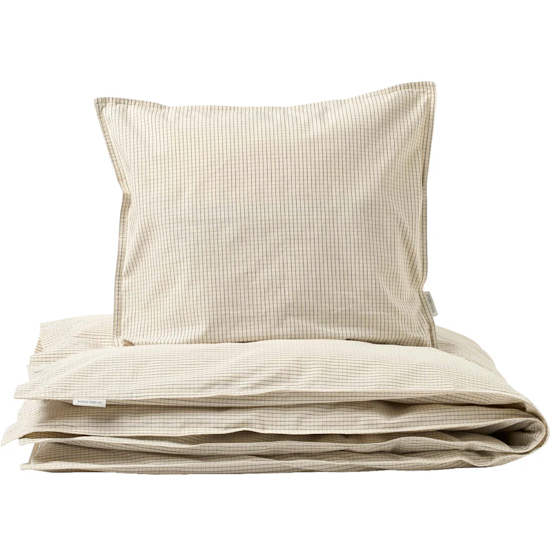 Sengesett 150x210 cm, Creme Black Plaid