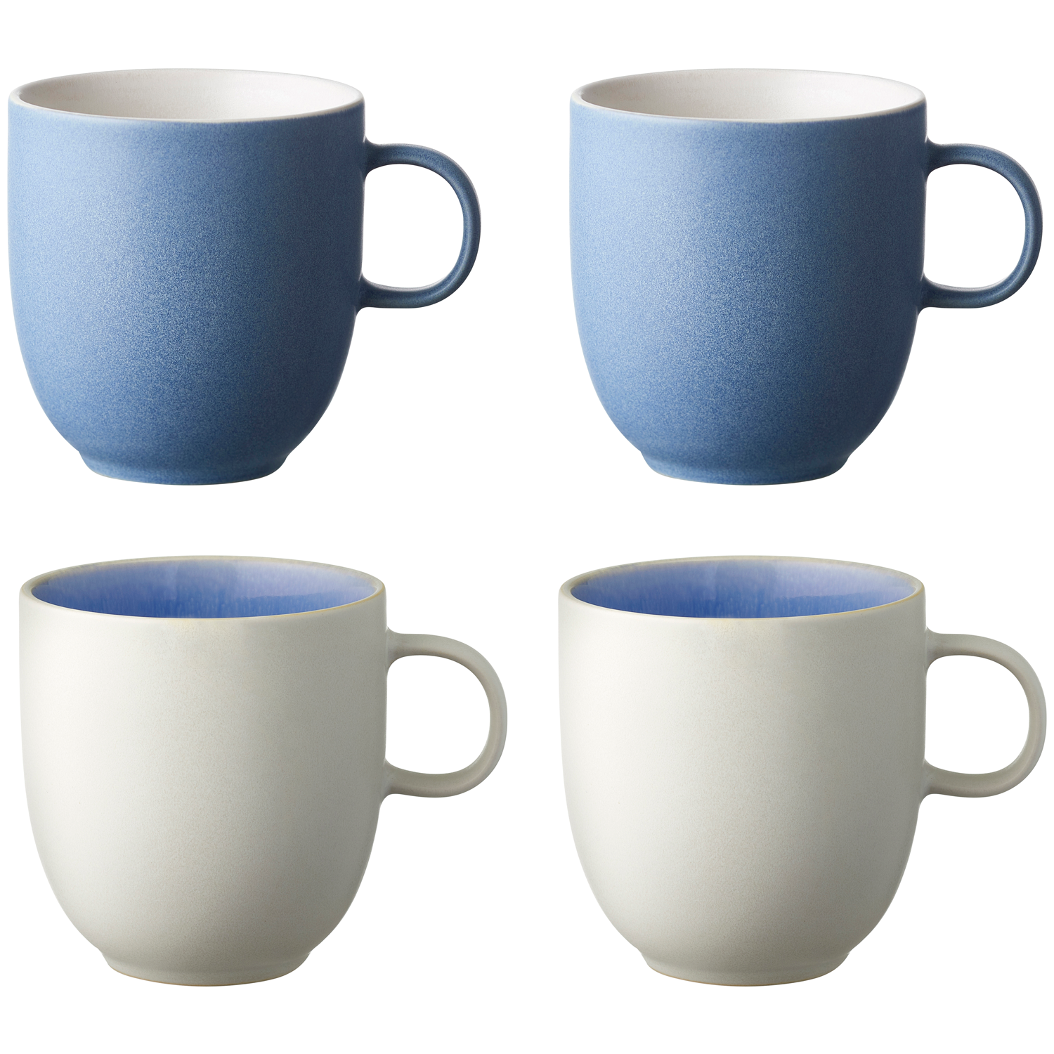 Studio Round North Krus 4-pk River Mix -  Kaffekopper Stengods Bl&aring; - 31163