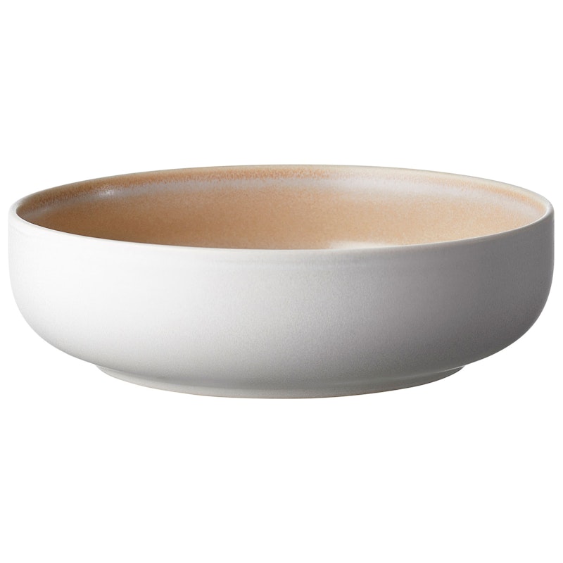 North Pastatallerken 19 cm, Matte White/Matte Sand