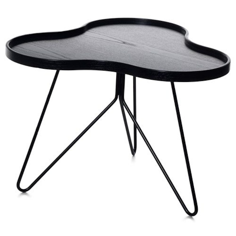 Flower Mono Bord 66 cm, Sortlakkert Ask