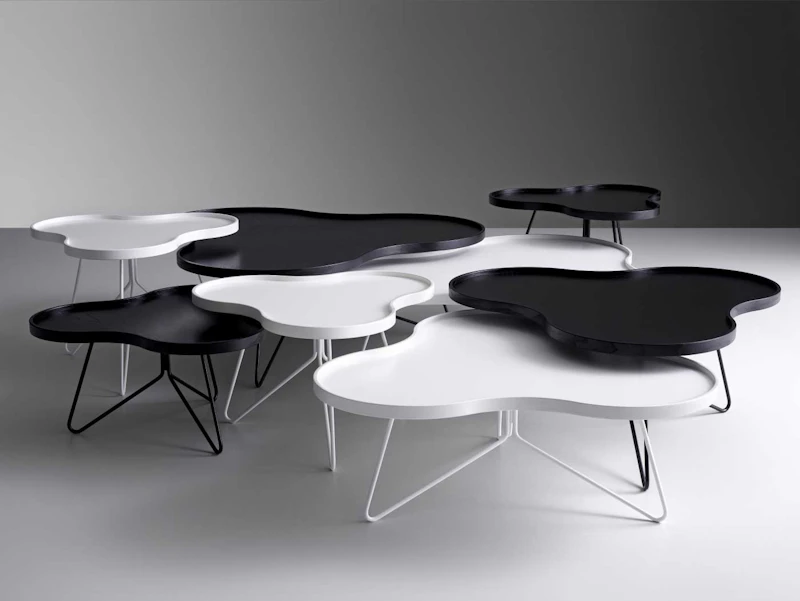 Flower Mono Bord 90 cm, Sortlakkert Ask fra Swedese | RoyalDesign.no