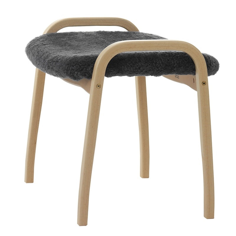 Lamino Fotskammel Saueskinn, Bok/Charcoal