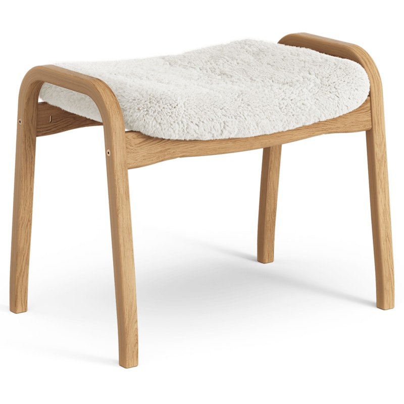 Lamino Fotskammel Saueskinn/Oljet Eik, Off-white