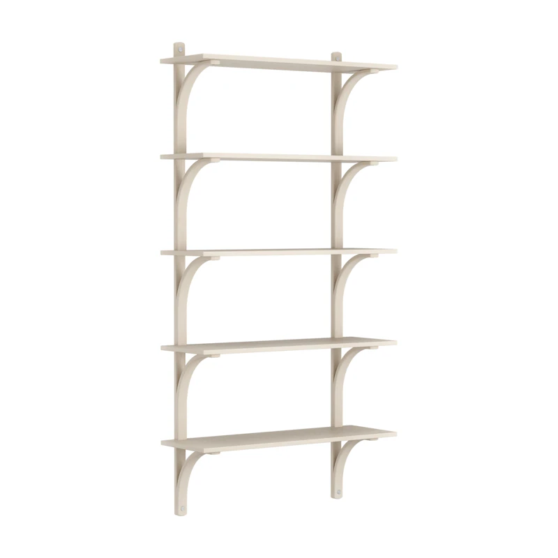 Levi Wall Shelf 90 cm, Aluminium / White Pigmented Ash