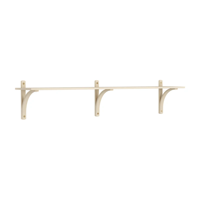 Levi Wall Shelf 180 cm Small, Brass / Naturlack Ash
