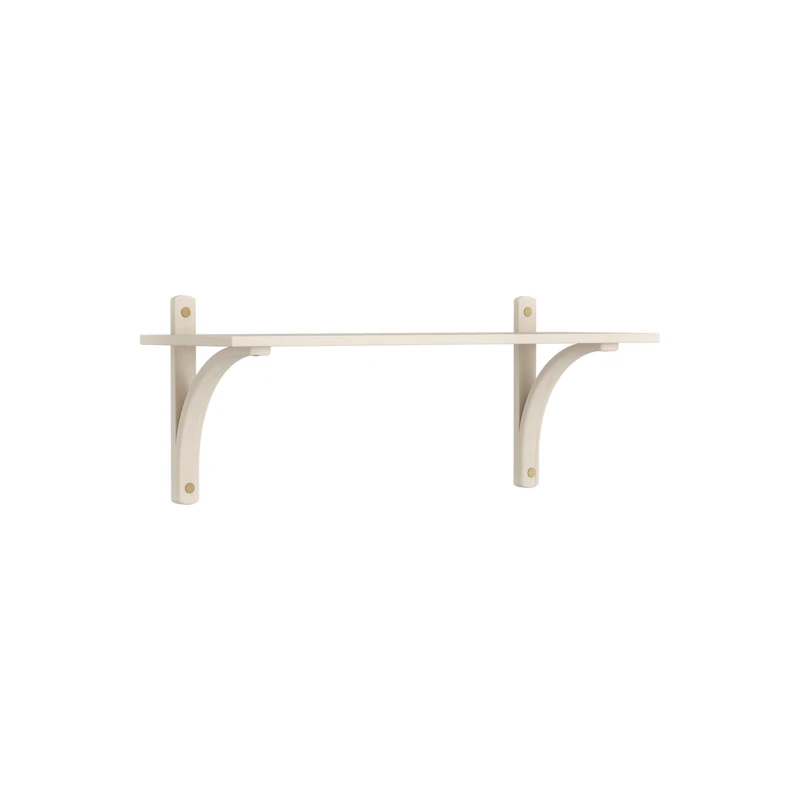 Levi Wall Shelf 90 cm Small, Brass / White Pigmented Ash