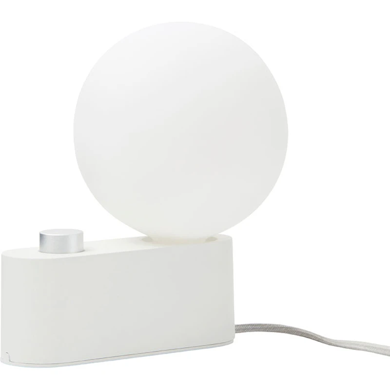 Alumina Table Lamp with Sphere IV, White