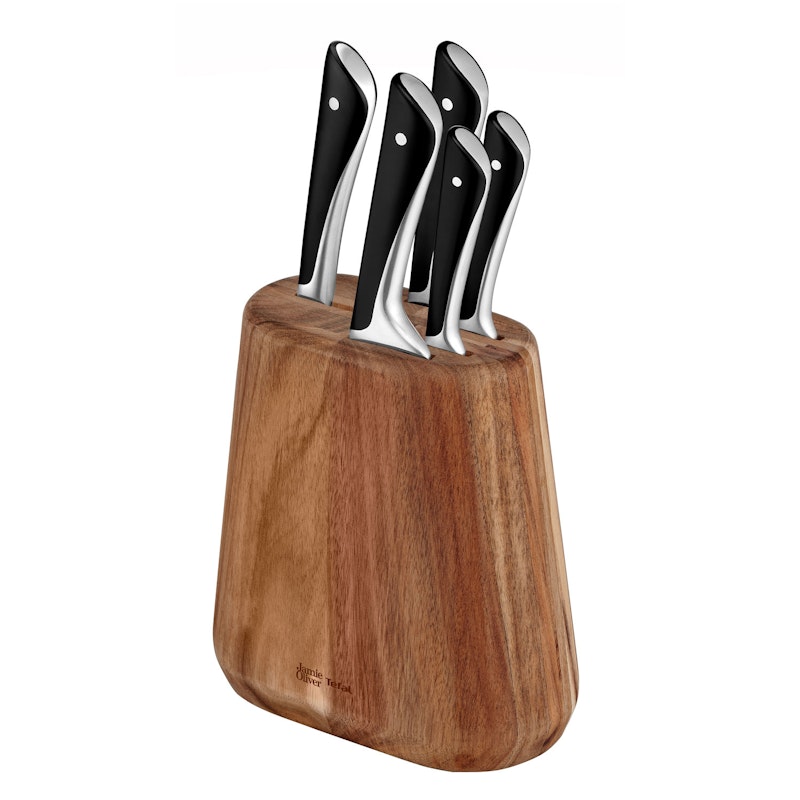 Jamie Oliver Knivblokk med 5 Kniver