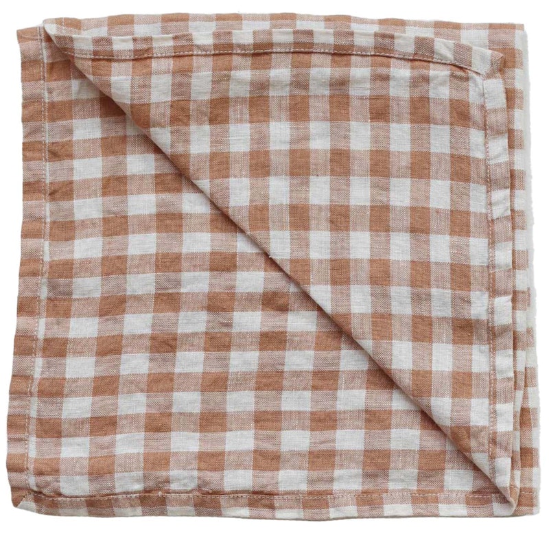 Gingham Kjøkkenhåndkle 50x70 cm, Biscuit
