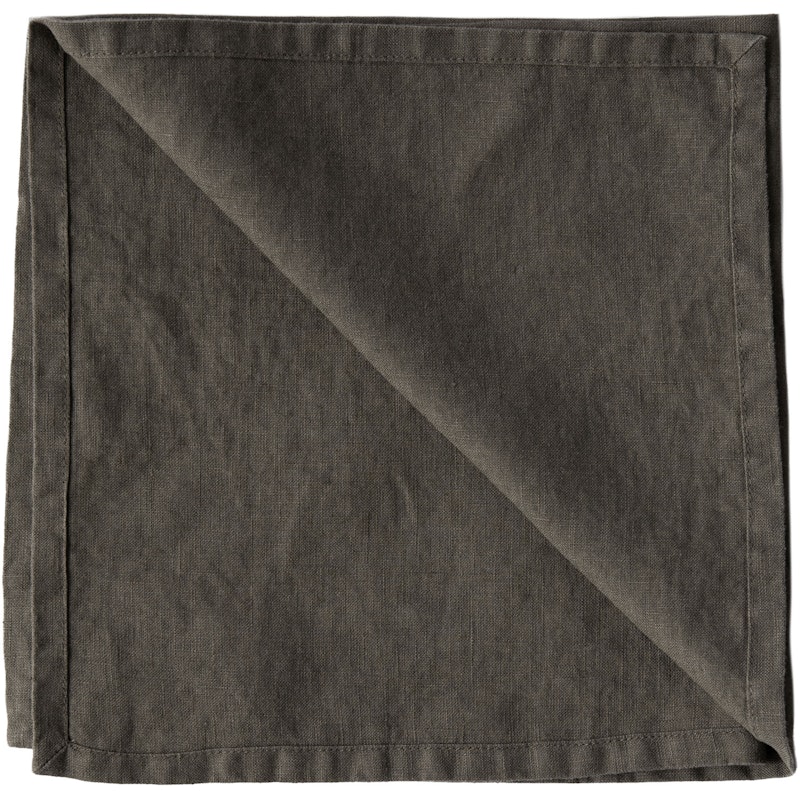 Linen Serviett 45x45 cm, Taupe