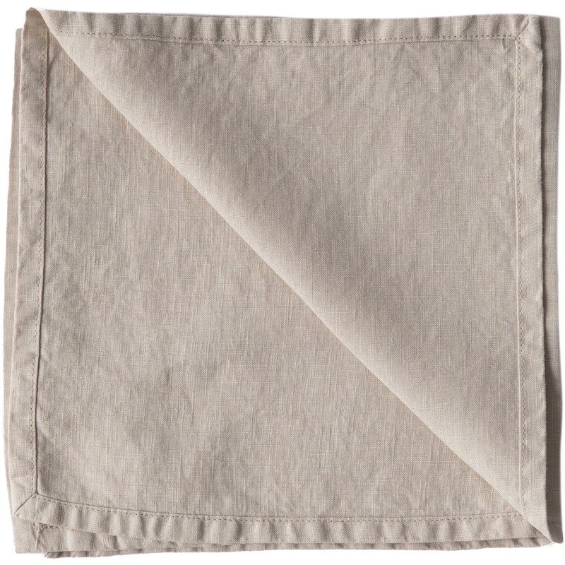 Linen Serviett 45x45 cm, Varmgrå