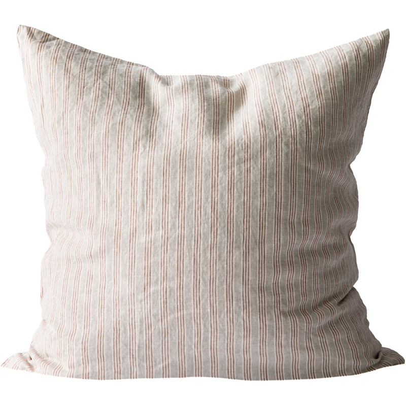 Linen Putevar 65x65 cm, Hazelnut Stripe