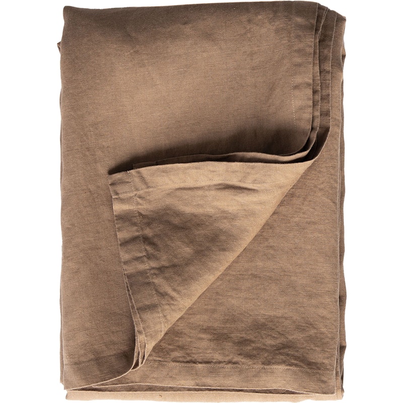 Linen Duk 145x330 cm, Hazelnut