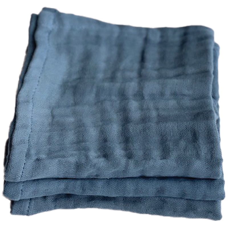 Fine Ansiktshåndklær 30x30 cm 3-pk, Grey Blue