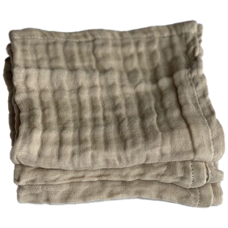 Fine Ansiktshåndklær 30x30 cm 3-pk, Pale Honey