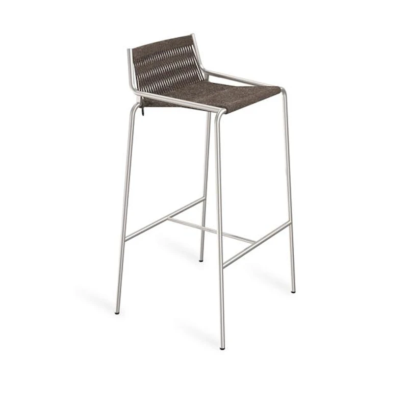 Noel Barkrakk Rustfritt stål/Mørk grå ull H77 cm