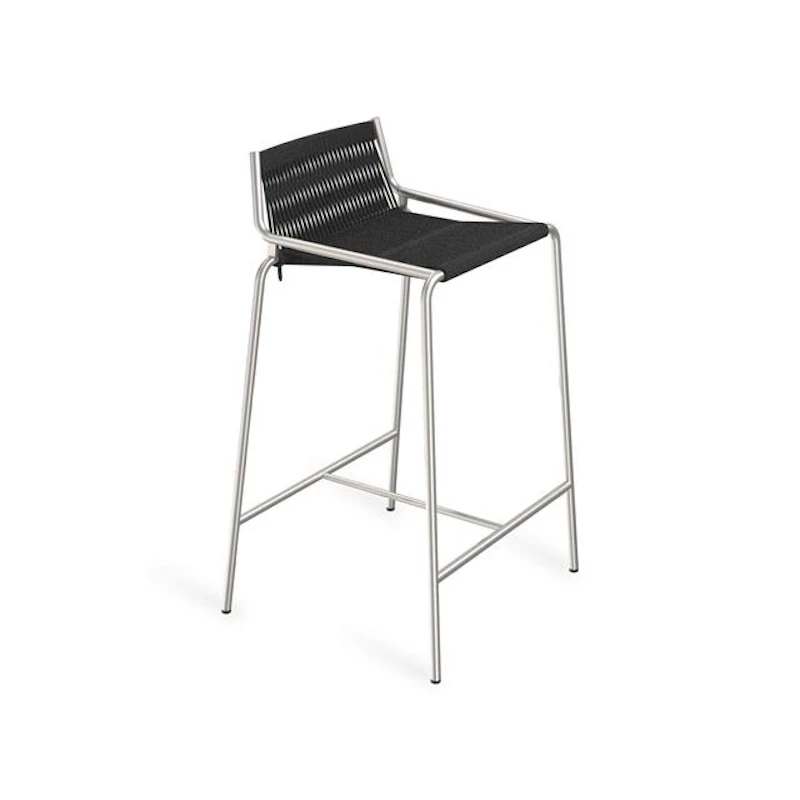 Noel Barkrakk Rustfritt stål/Sort lin H67 cm