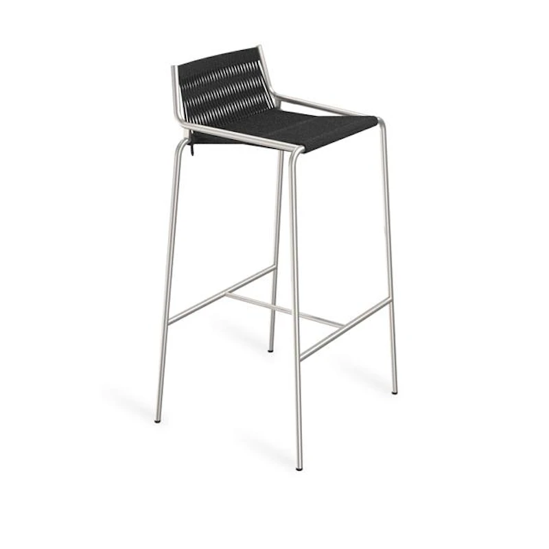 Noel Barkrakk Rustfritt stål/Sort lin H77 cm