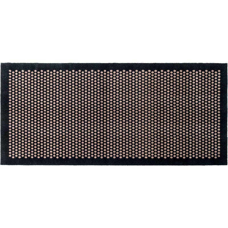 Dot Dørmatte, Svart / Beige, 90x200 cm