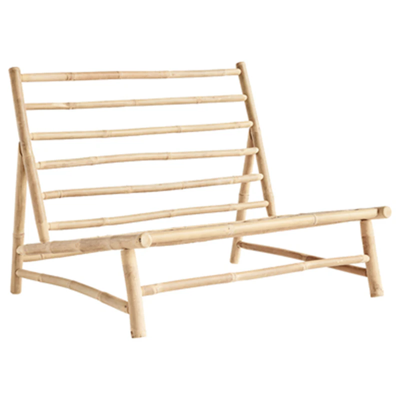 Loungestol Bambus 100 cm, Naturfarget
