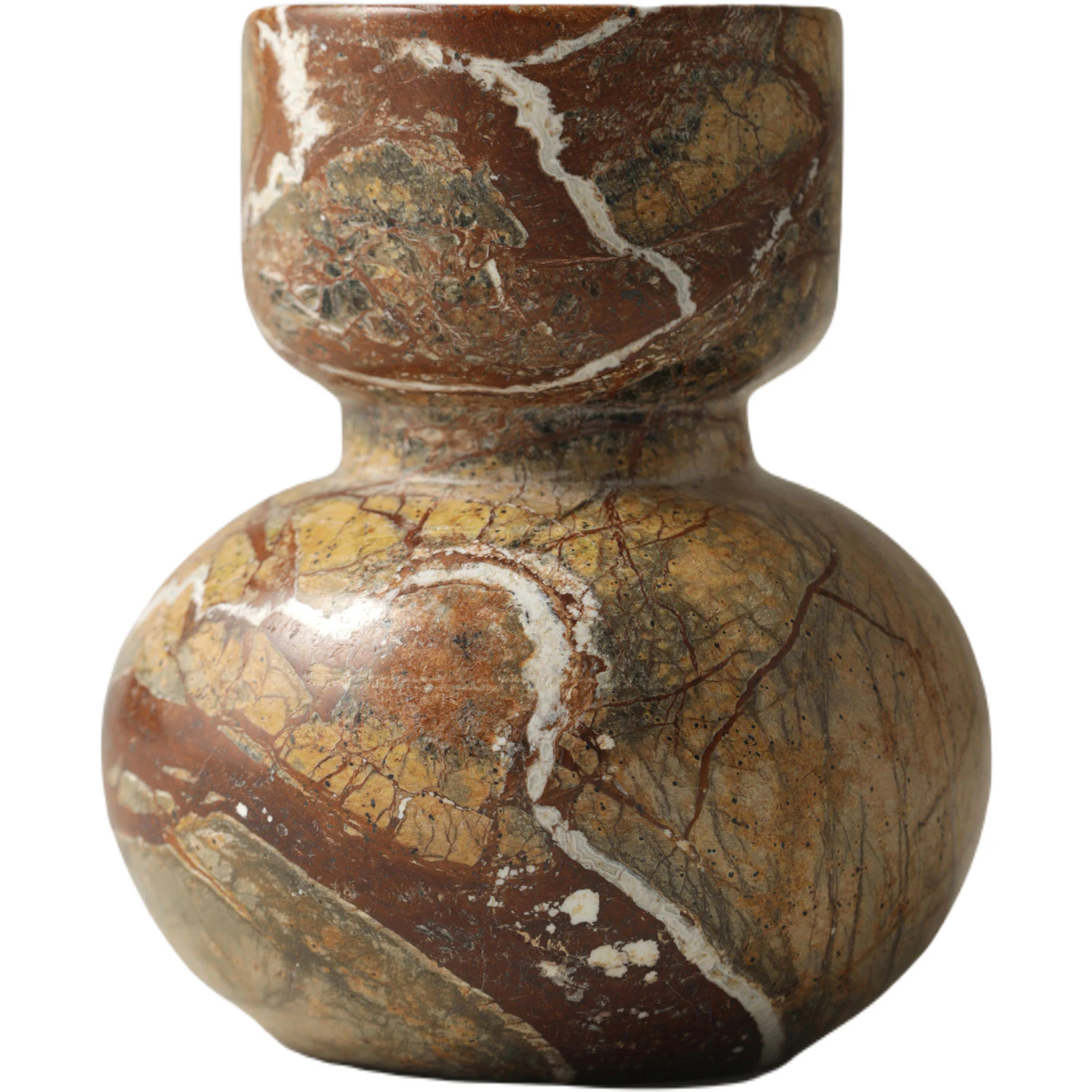 Tinted Objects Asker Lyslykte  -  Lysestaker Marmor R&oslash;d - 100042_07ONESIZE