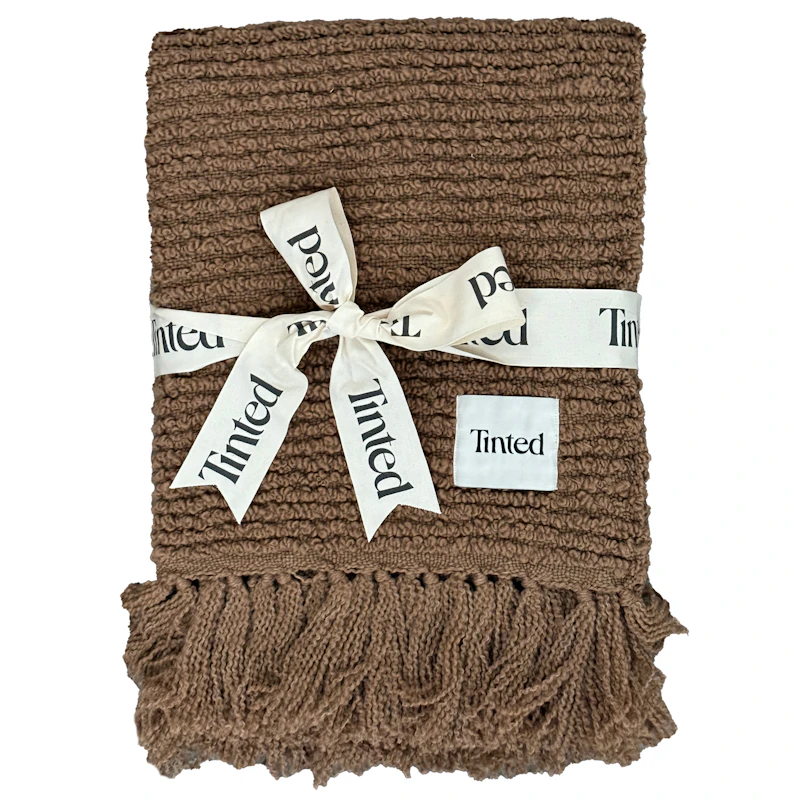 Janzen Wool Plaid Bouclé 130x170 cm, Brown