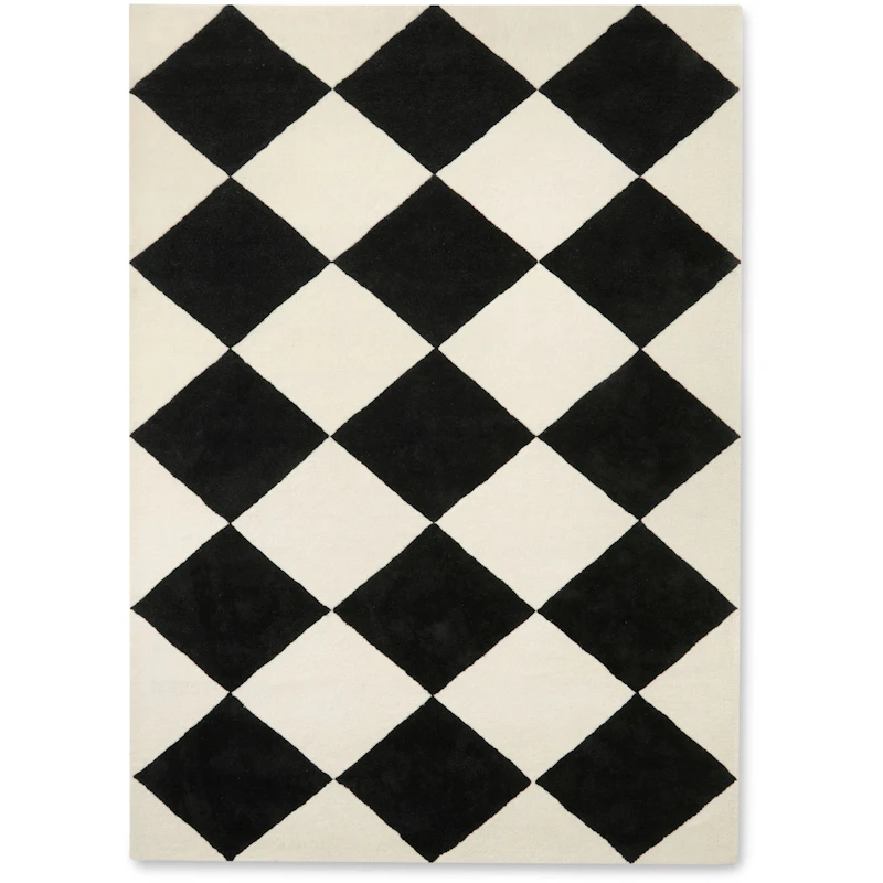 Tenman Ullteppe Sort/Hvit, 170x240 cm