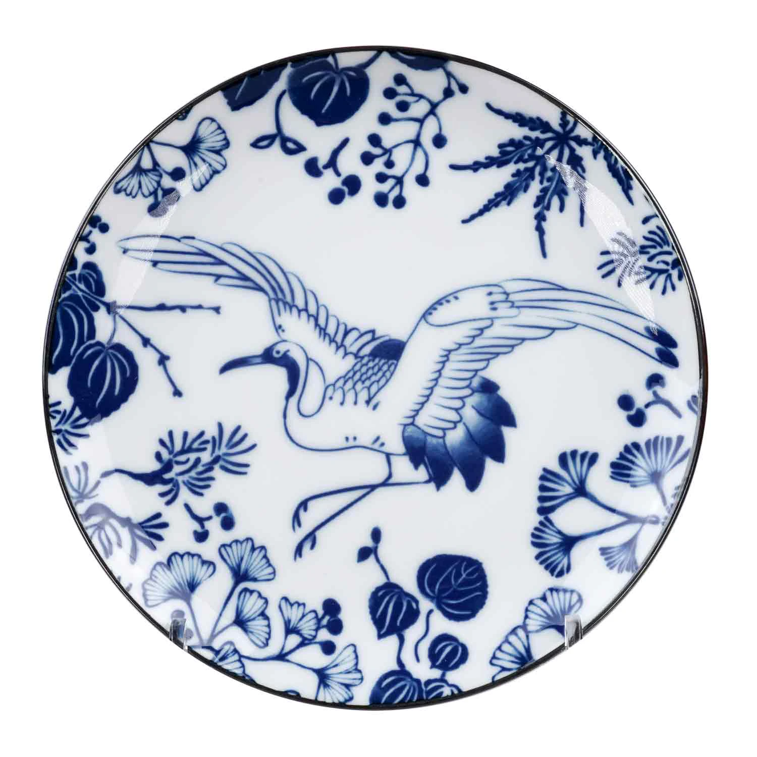 Tokyo Design Studio Flora Japonica Tallerken 20,6 Cm Crane -  Tallerkener Porselen Bl&aring; - 16718