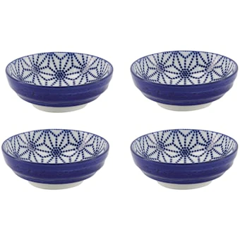 Tokyo Design Studio Nippon Blue Sausesk&aring;l 4-pk Star -  Serveringssk&aring;ler Porselen Bl&aring; - 15604 4-PACK