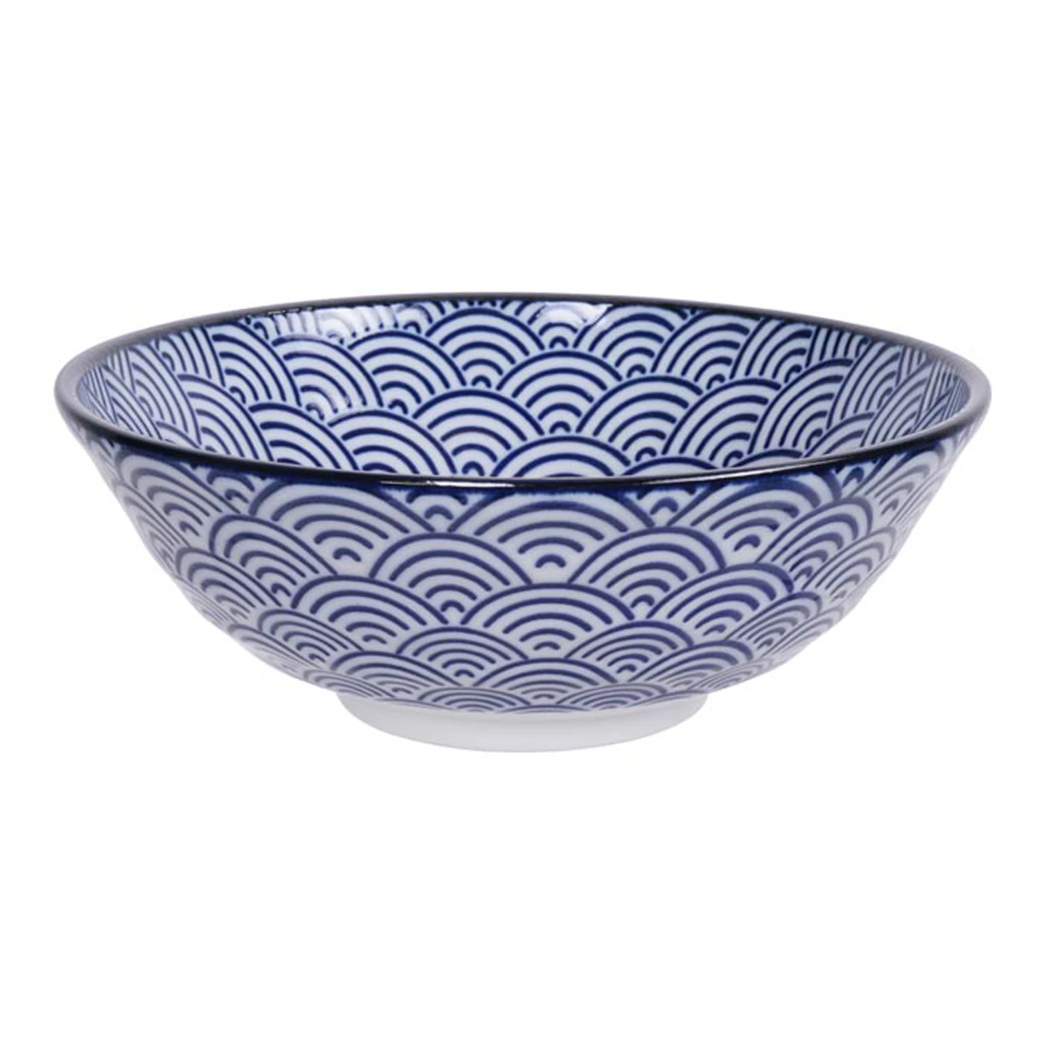 Tokyo Design Studio Nippon Blue Soba Sk&aring;l 1 L Wave -  Serveringssk&aring;ler Porselen Bl&aring; - 16012