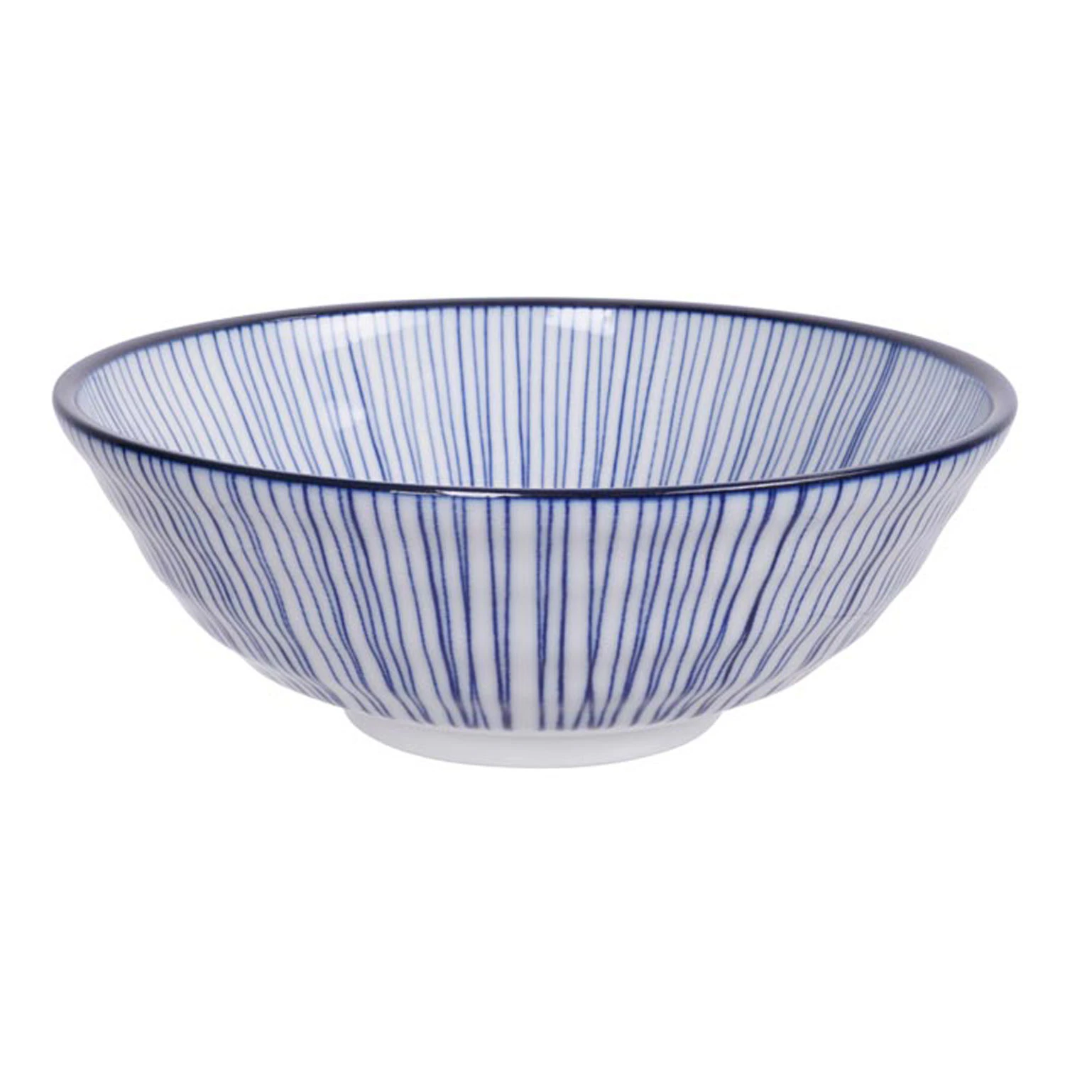 Tokyo Design Studio Nippon Blue Soba Sk&aring;l 1 L Lines -  Serveringssk&aring;ler Porselen Bl&aring; - 16015