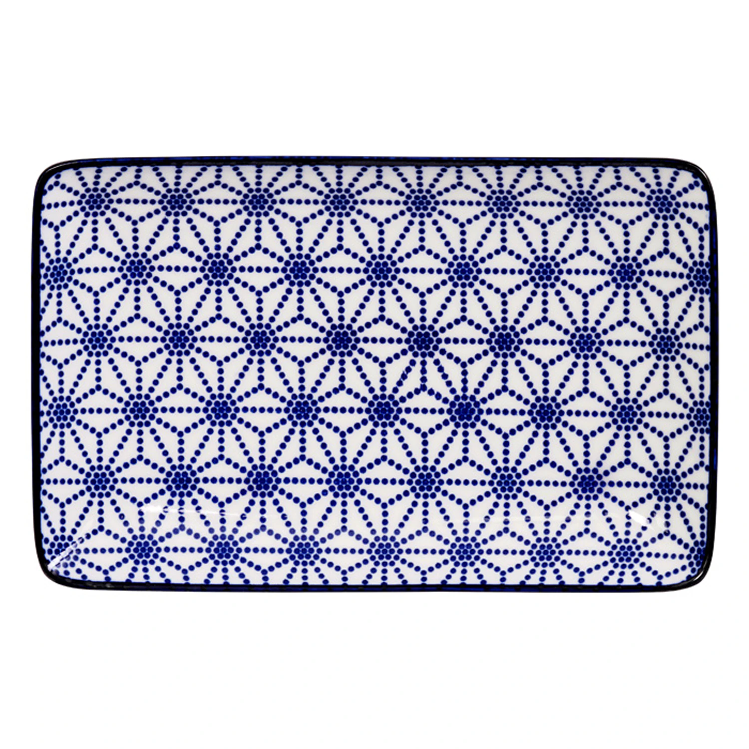 Tokyo Design Studio Nippon Blue Sushi Plate 13,5x21 Cm Star -  Tallerkener Porselen Bl&aring; - 15610