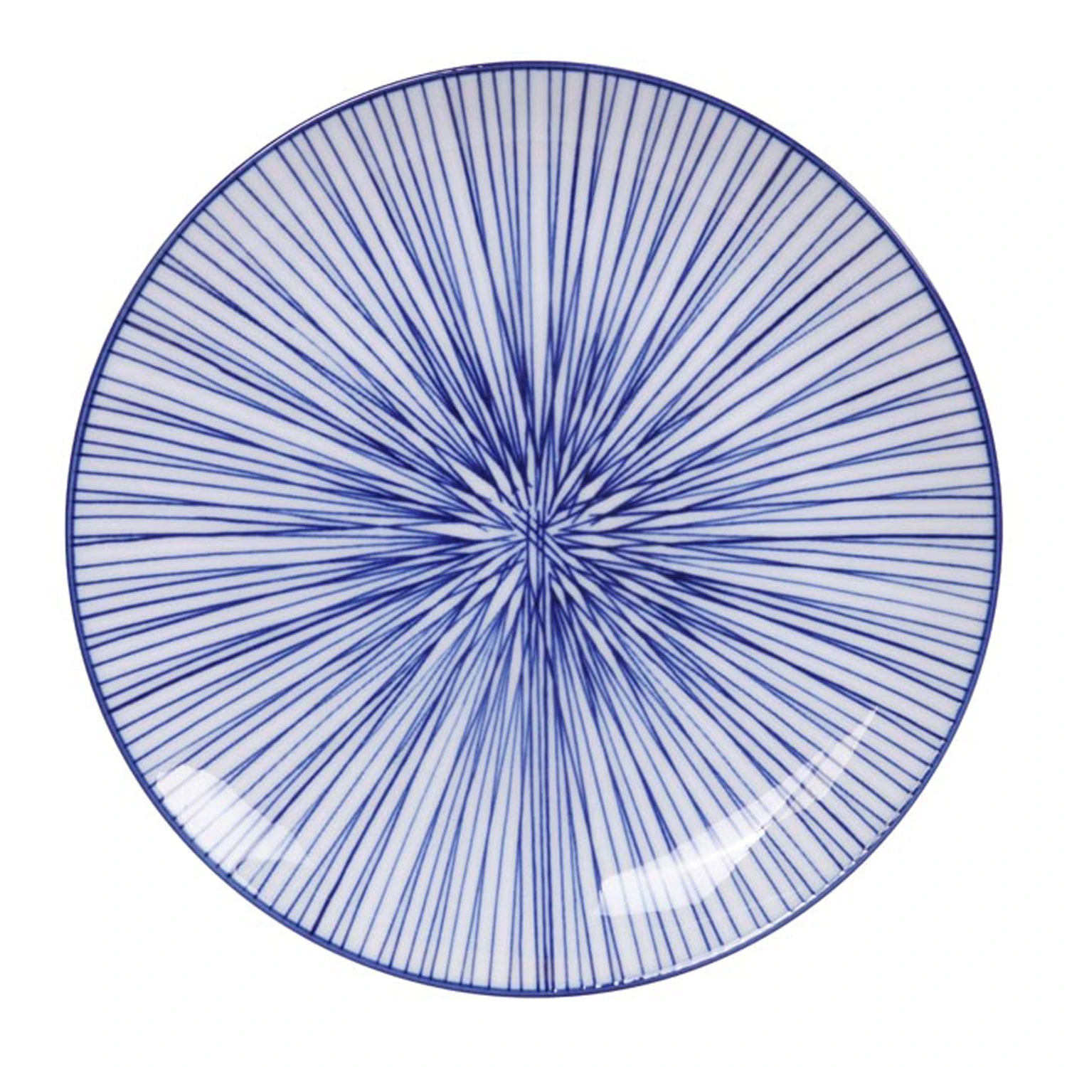 Tokyo Design Studio Nippon Blue Tallerken 20,6 Cm Lines - Tallerkener Porselen Bl&aring; - 16021