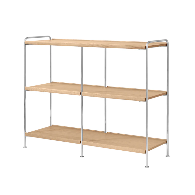 Alima NDS5 Hylle, Krom / Lakkert Eik
