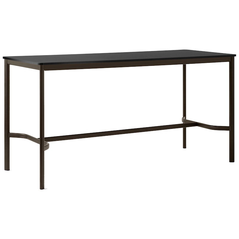 Drip HW62 Bardisk 80x190x95 cm, Svart Laminat / Bronsefarget