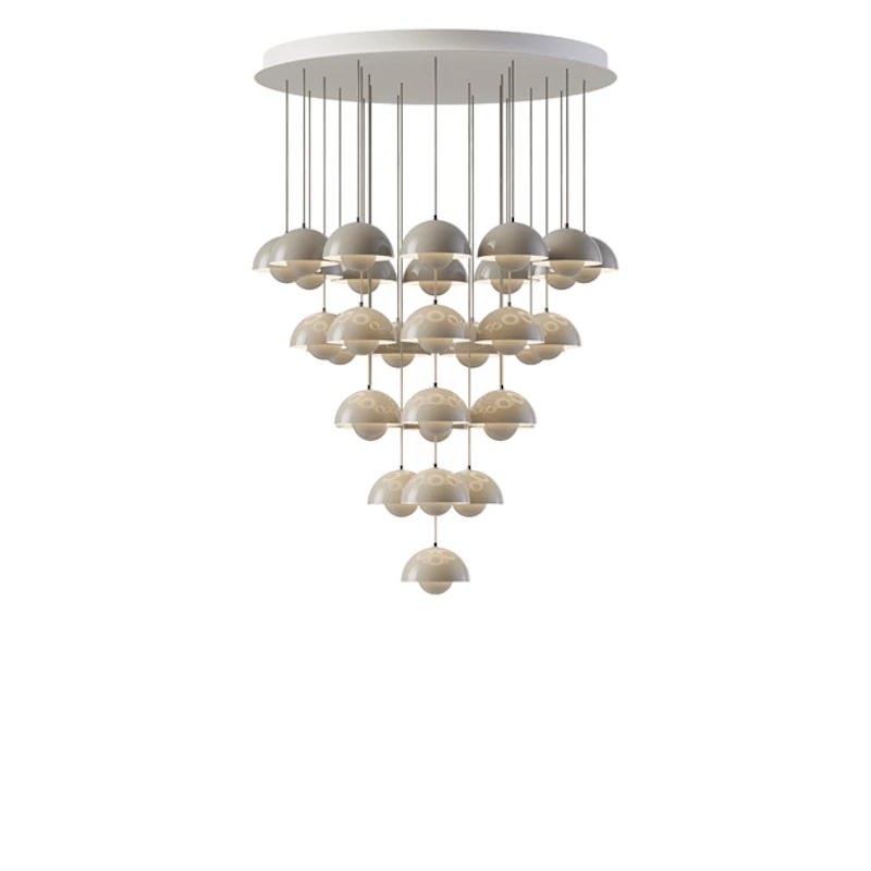 Flowerpot VP10 Lysekrone 31 Stk Ø89 Grå Beige