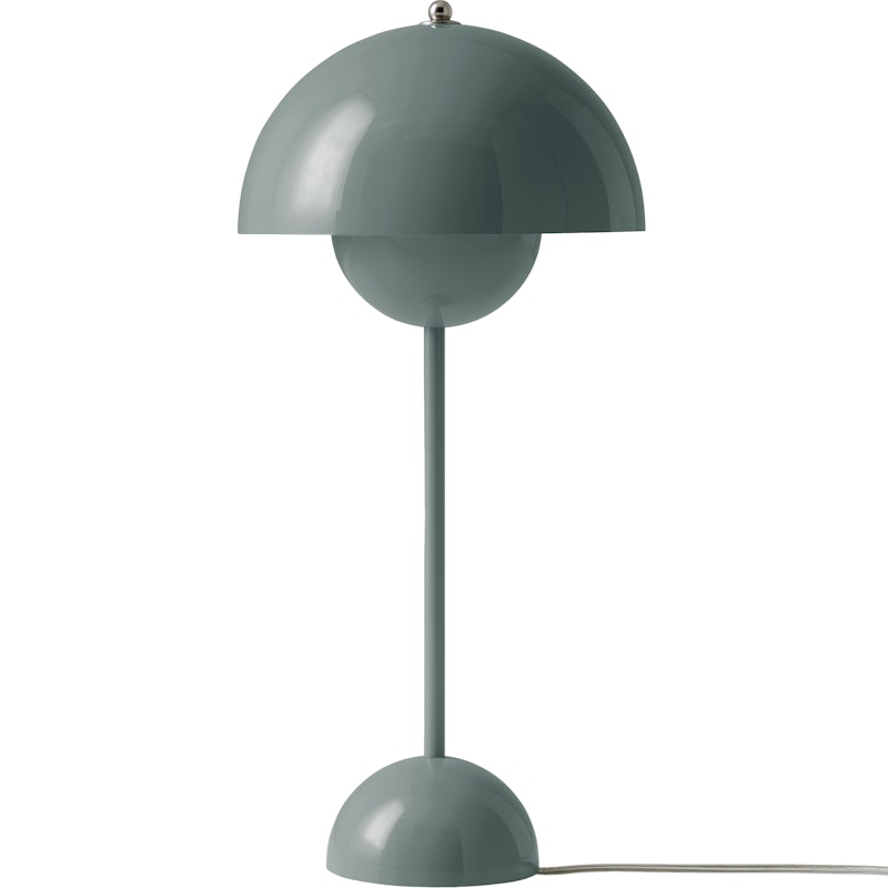 Flowerpot VP3 Bordlampe Laget av PVC, Laget av malt metall, Stone Blue
