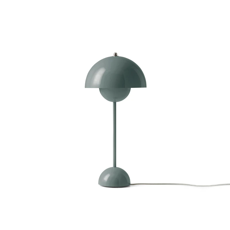 Flowerpot VP3 Bordlampe Laget av PVC, Laget av malt metall, Stone Blue