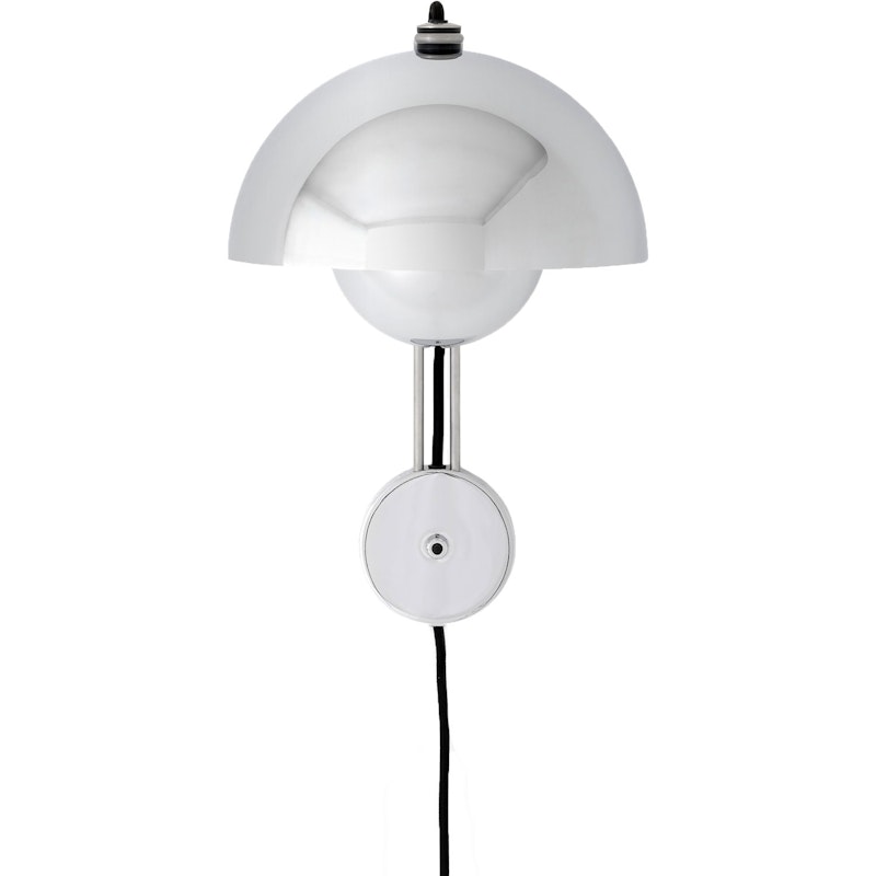 Flowerpot VP8 Vegglampe, Chrome-Plated