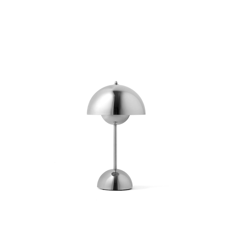 Flowerpot VP9 Bordlampe Bærbar, Chrome-Plated