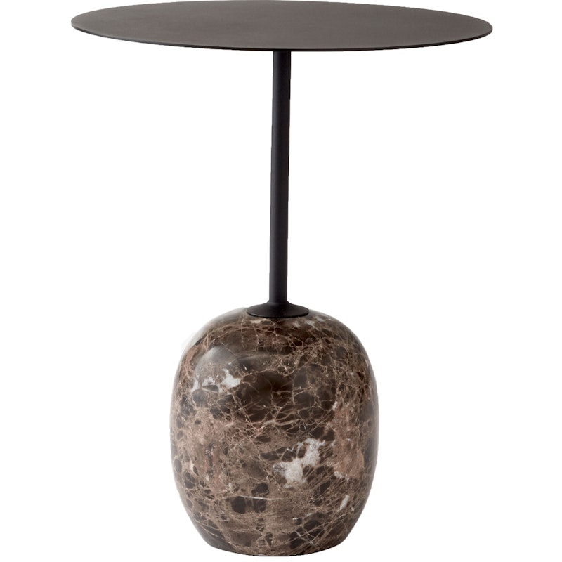 Lato LN8 Bord 40 cm, Warm Black / Emparador Marble