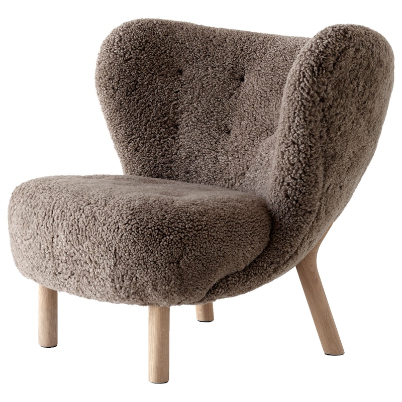 Lilla Petra VB1 Loungestol, Saueskinn Sahara / Oljet Eik