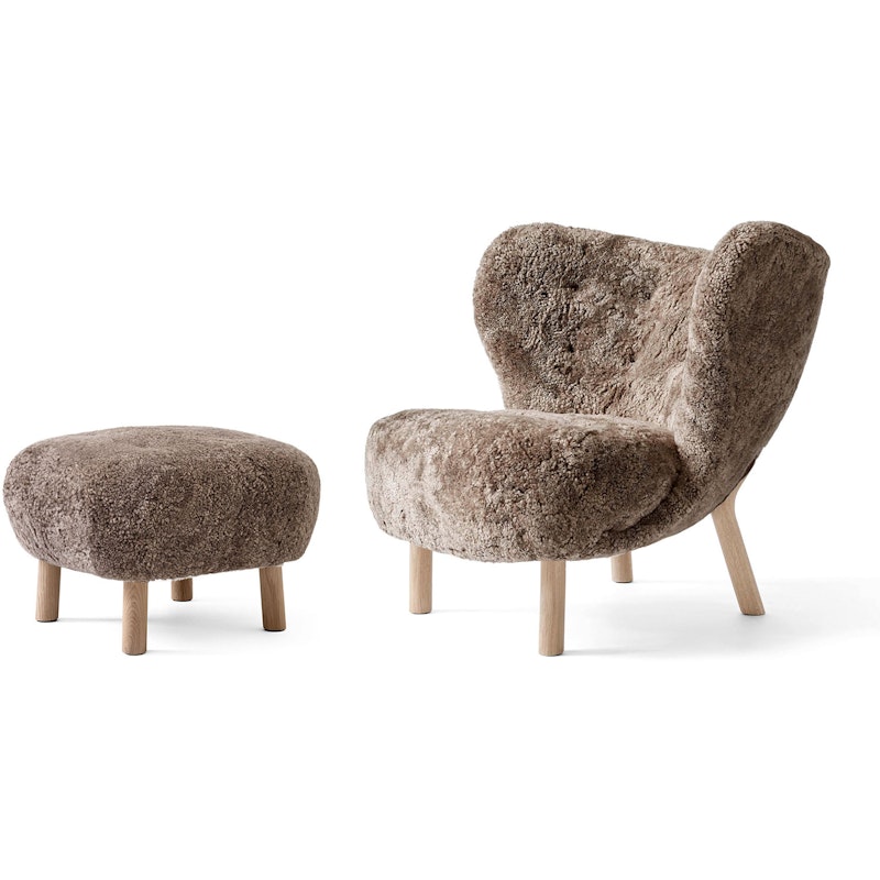 Little Petra VB1 Loungestol Set, Saueskinn Sahara / Oljet Eik