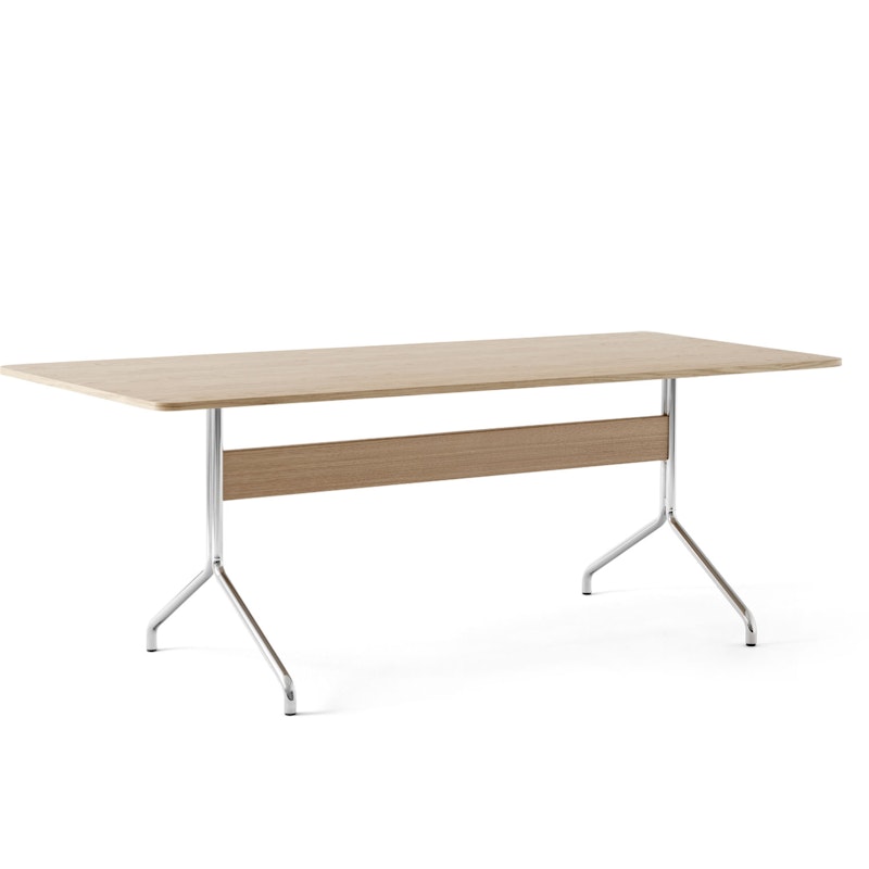 Pavilion AV19 Spisebord 200x90 cm, Eik/Chrome