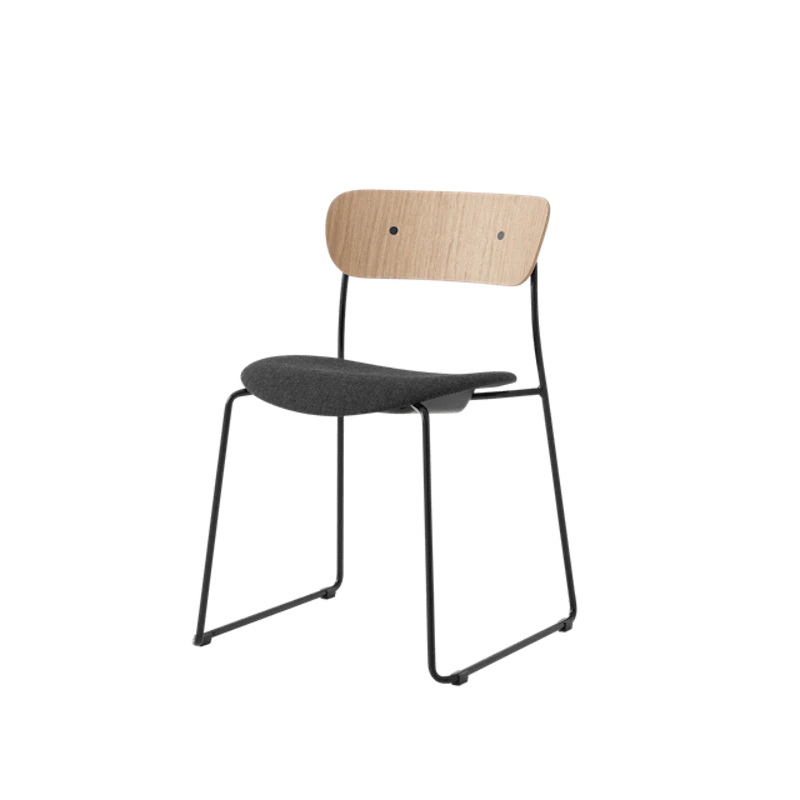 Pavilion AV52 Spisestol Polstret Sete Sort/Re-Wool