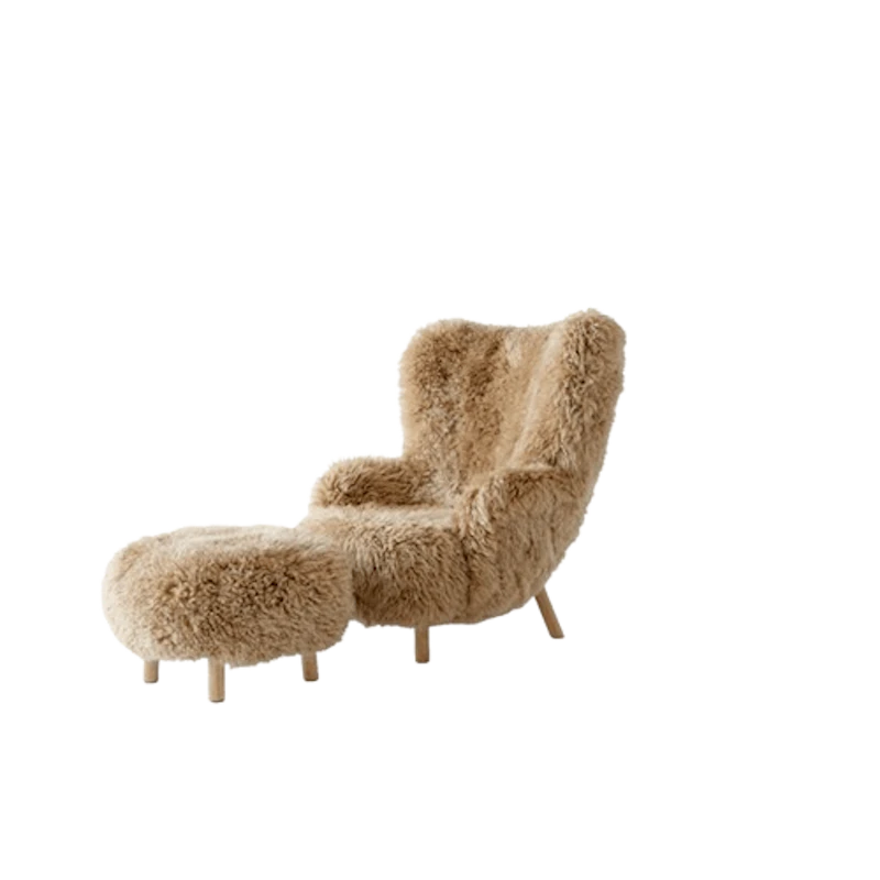 Petra VB3 Lenestol Saueskinn Honey 50/Oljet Eik Inkl. ATD1 Puff